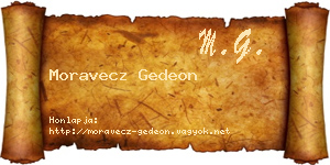Moravecz Gedeon névjegykártya